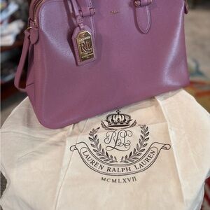 Lauren Ralph Lauren Mauve Satchel Bag